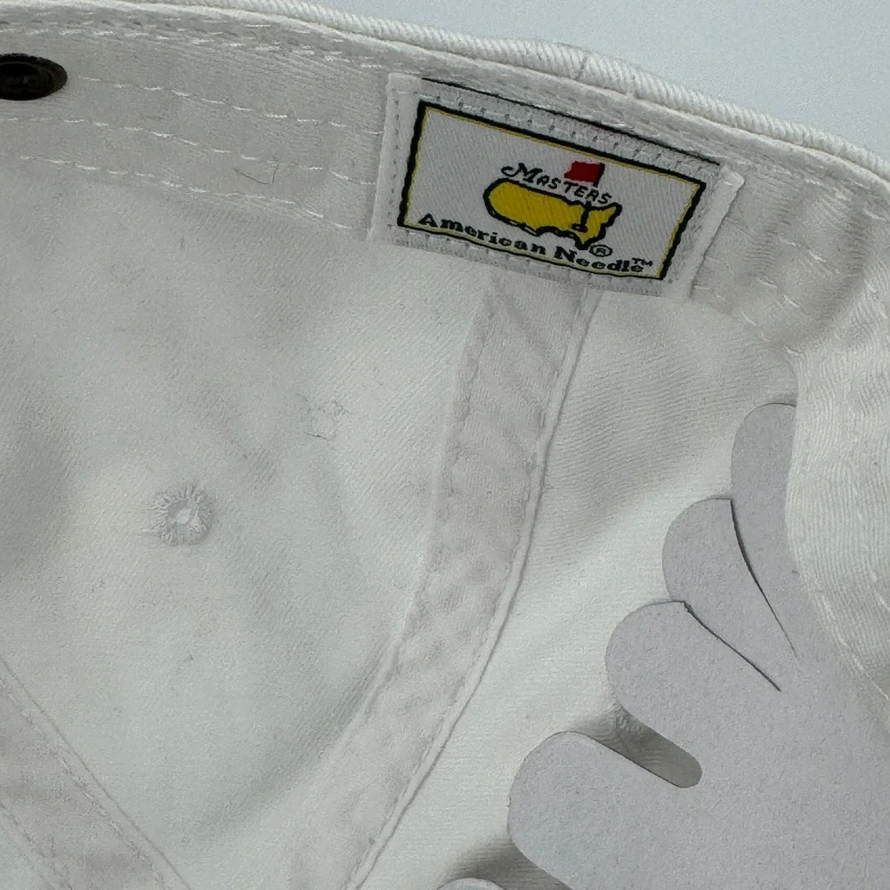 American Needle Masters Golf Hat Unisex Adjustable White‎ Embroidered Logo Cap